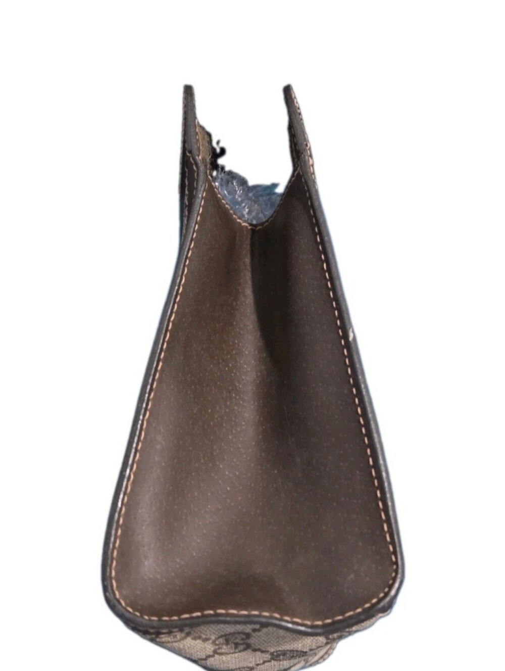 GUCCI VINTAGE GG Monogram Ophidia Sherry Line Brown Classic Bag / Clutch - Picture 10 of 17